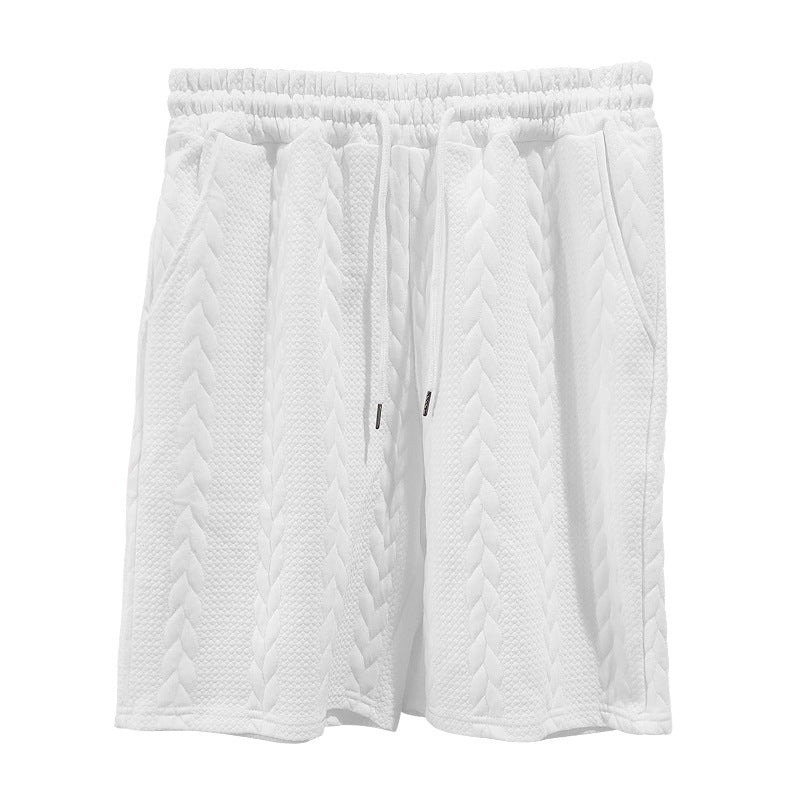 Men’s Two-Piece Outfit with Patterned T-Shirt and Relaxed Fit Shorts 18