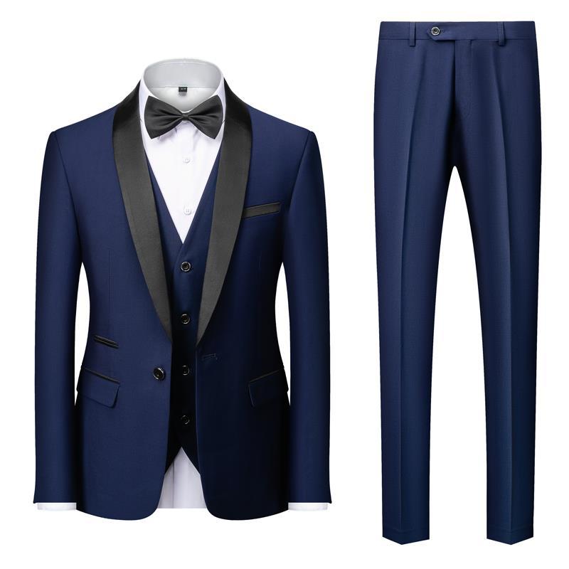 Men's 3 Piece Suit Tuxedo Jacket Vest Pants 11