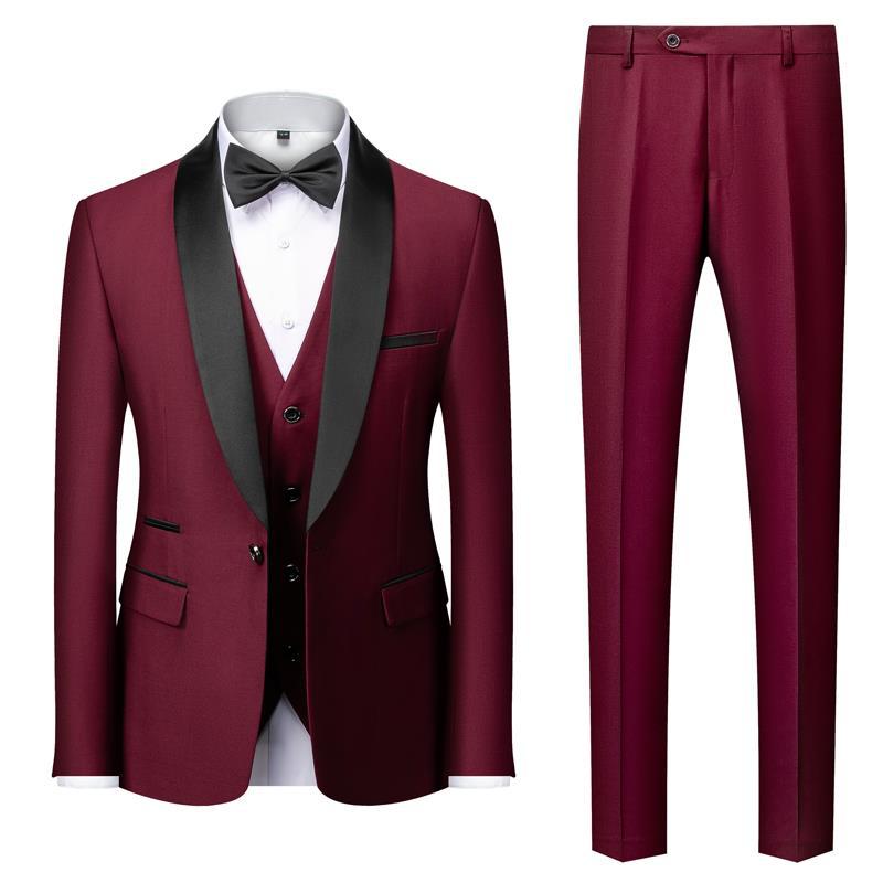 Men's 3 Piece Suit Tuxedo Jacket Vest Pants 13