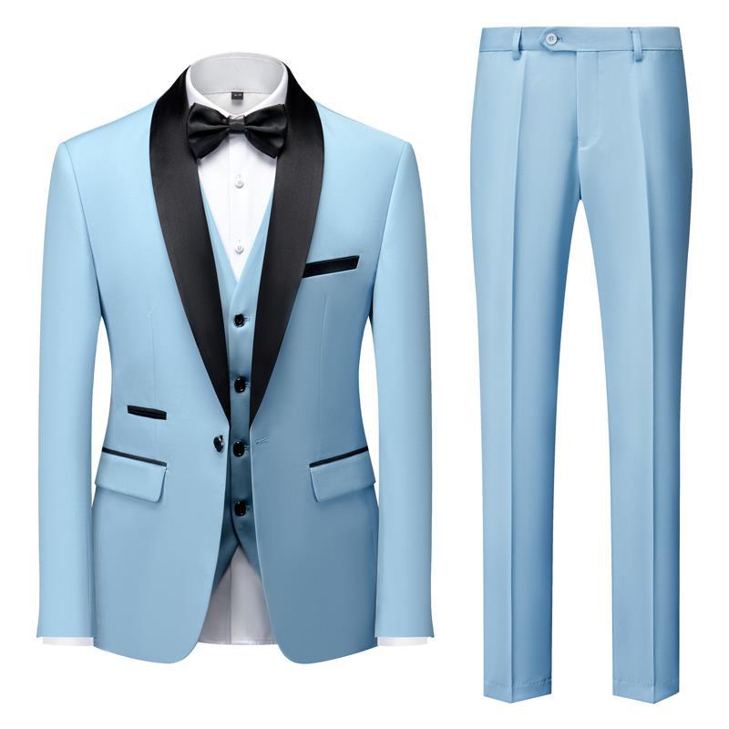 Men's 3 Piece Suit Tuxedo Jacket Vest Pants 6