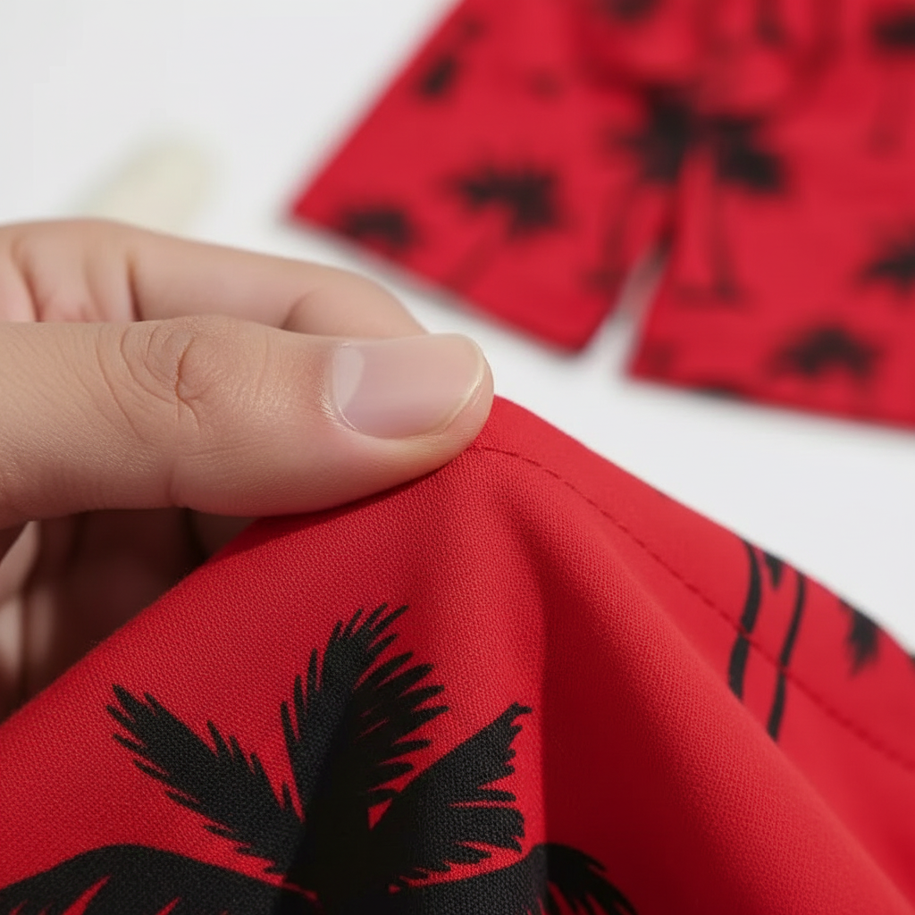 Men’s Palm Tree Print T-Shirt with Drawstring Shorts Set 4